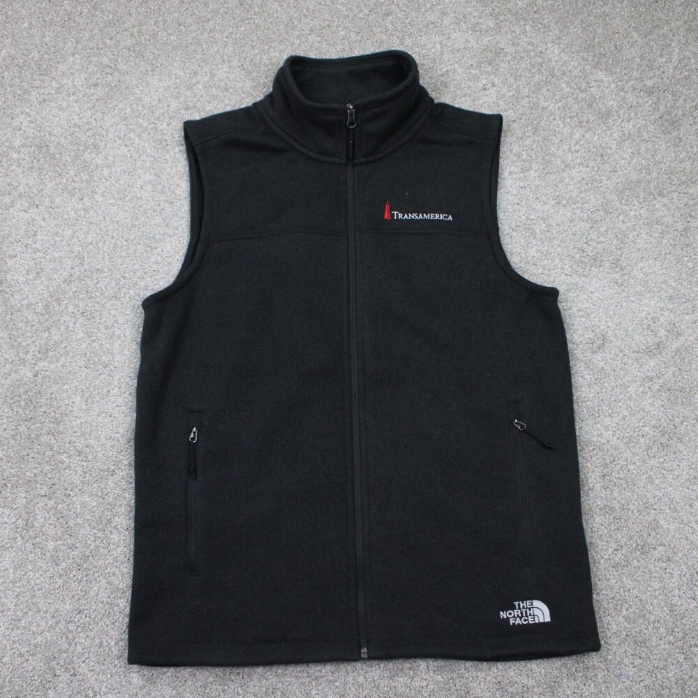 The North Face Fleece Vest Adult Medium‎ Black Full Zip Zipper Pocket Jacket